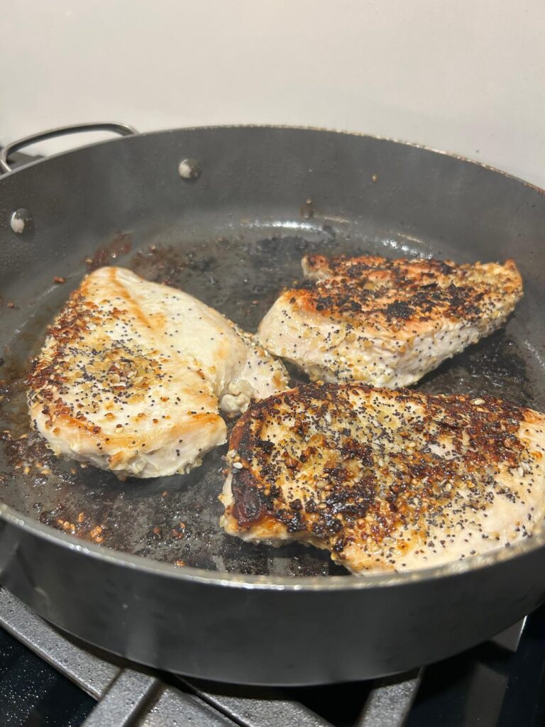 Everything Bagel Creamy Chicken Skillet