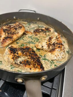 Everything Bagel Creamy Chicken Skillet