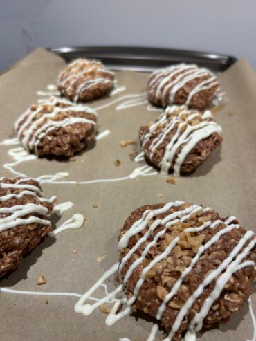 No Bake Chocolate Toffee Cookies