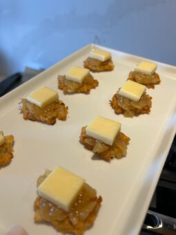 Smashed Tater Tot Crostini