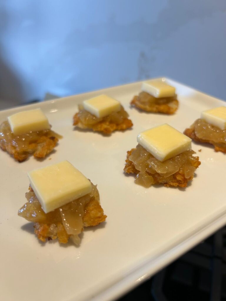 Smashed Tater Tot Crostini