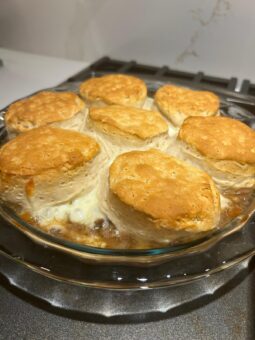 Beef and French Onion Biscuit Pie