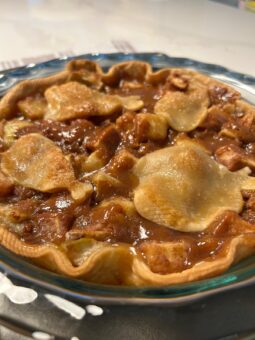 Caramel Apple and pear pie