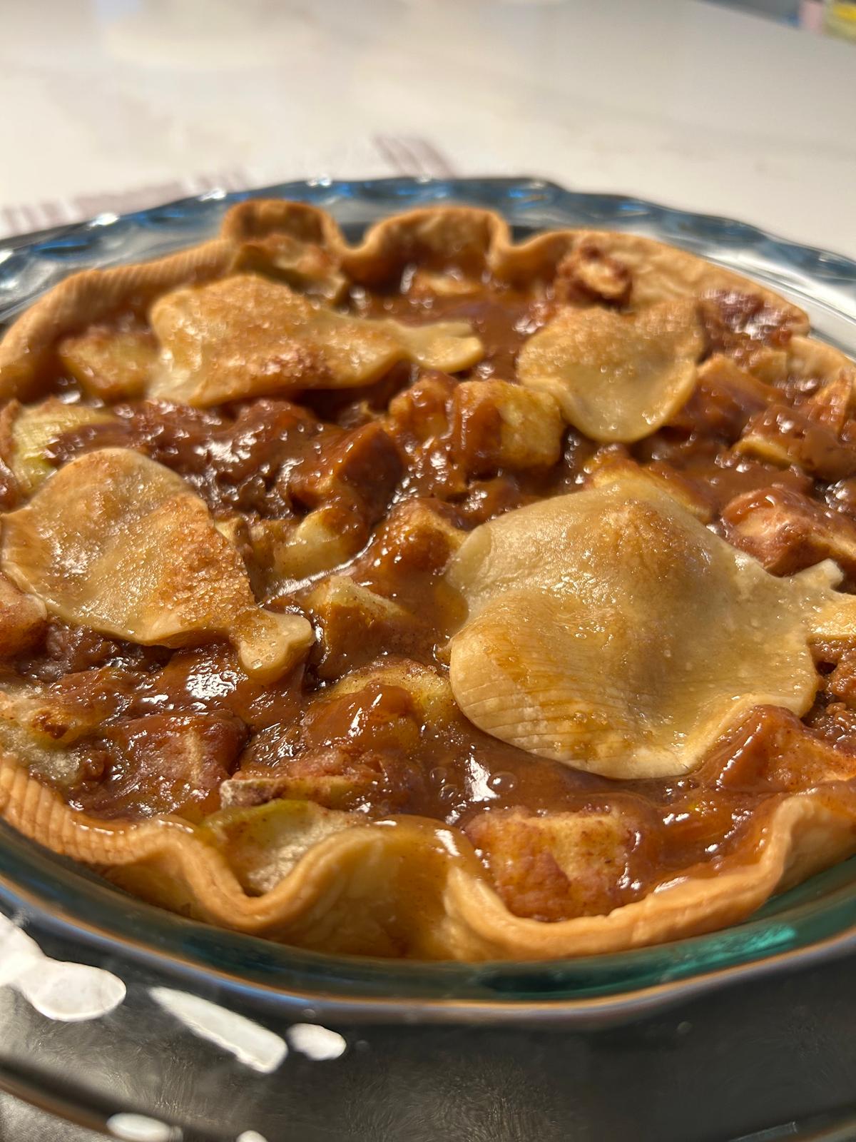 Caramel Apple and pear pie