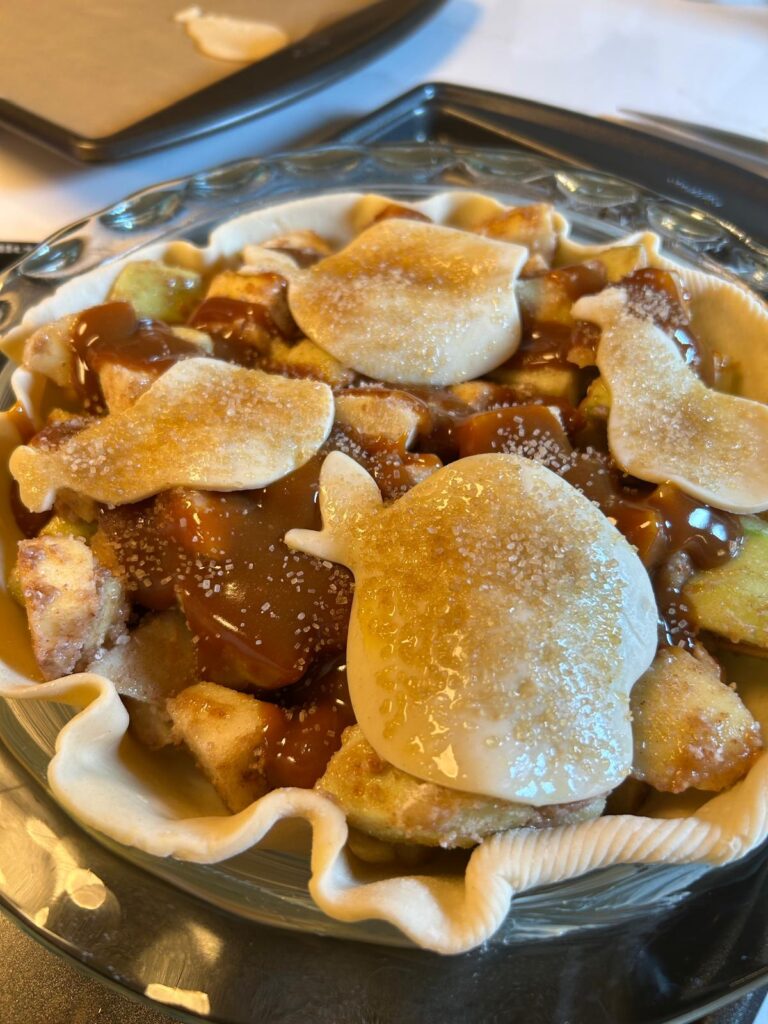 Caramel Apple and pear pie