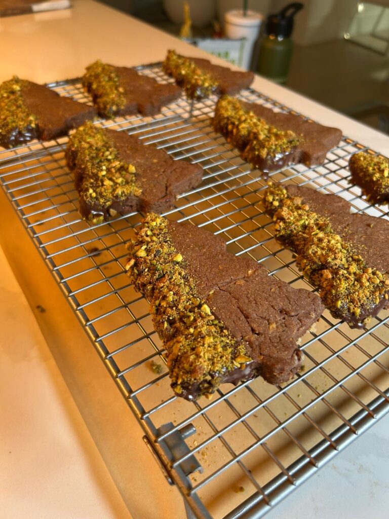 Chocolate Pistachio Christmas Trees
