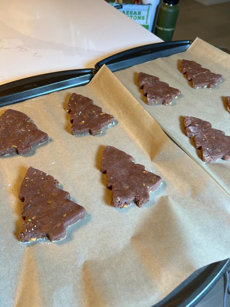 Chocolate Pistachio Christmas Trees