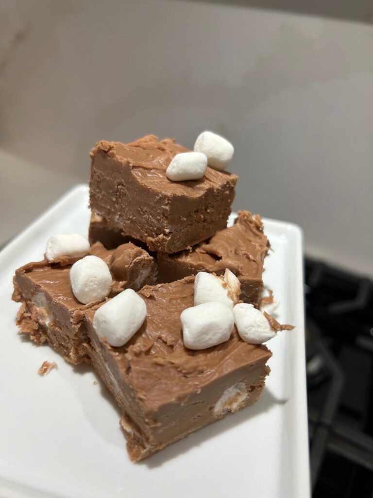 Decadent chocolate and marshmallow fudge