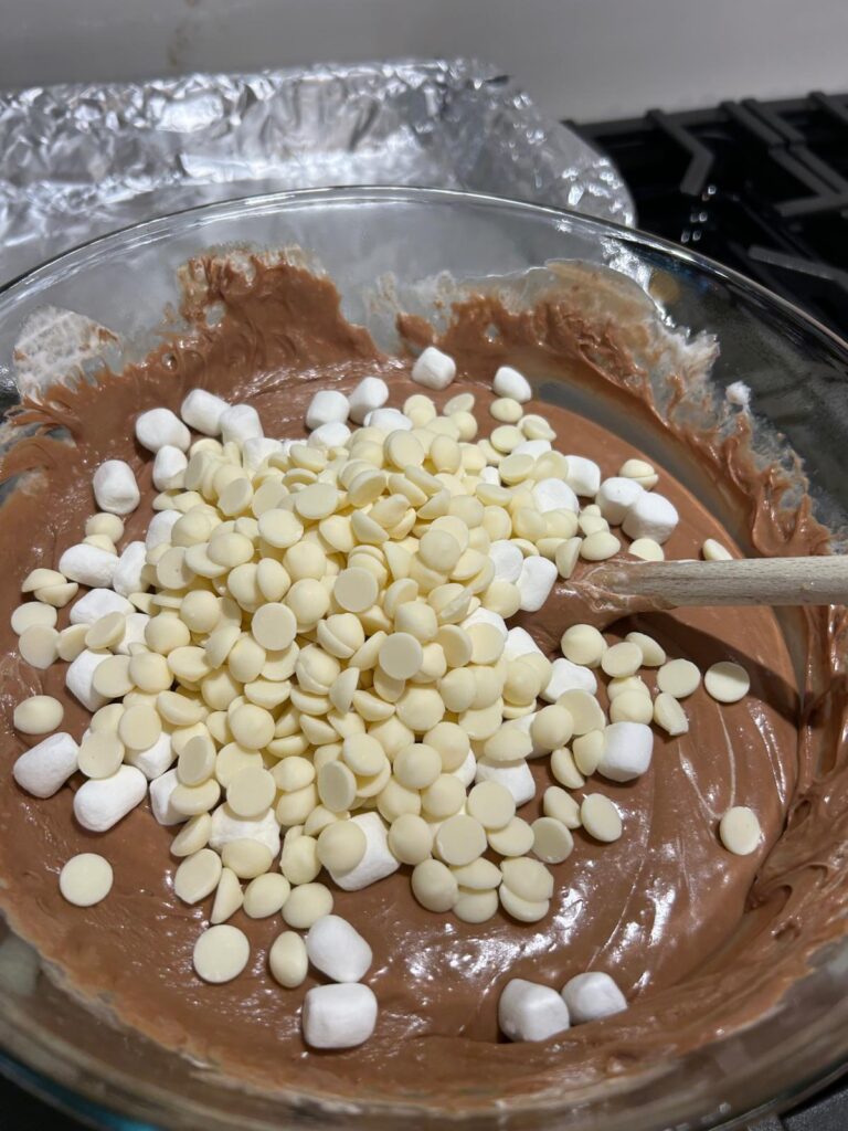 Decadent chocolate and marshmallow fudge