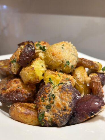 Parmesan smashed potatoes